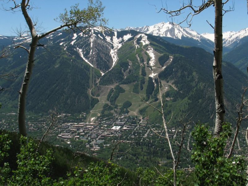 Sunnyside Trail Looking Down to Aspen