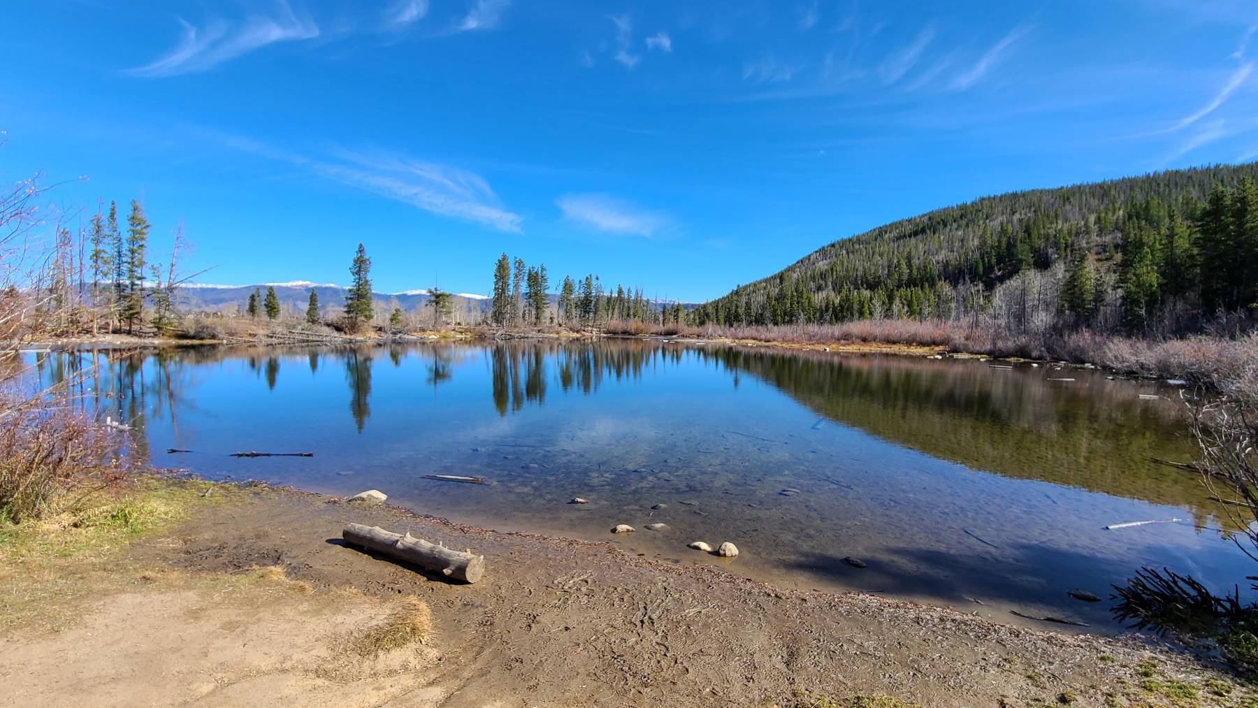 Rainbow Lake in Frisco, CO looking east towards Keystone