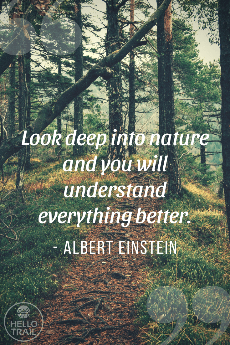 Albert Einstein hiking quote - HelloTrail