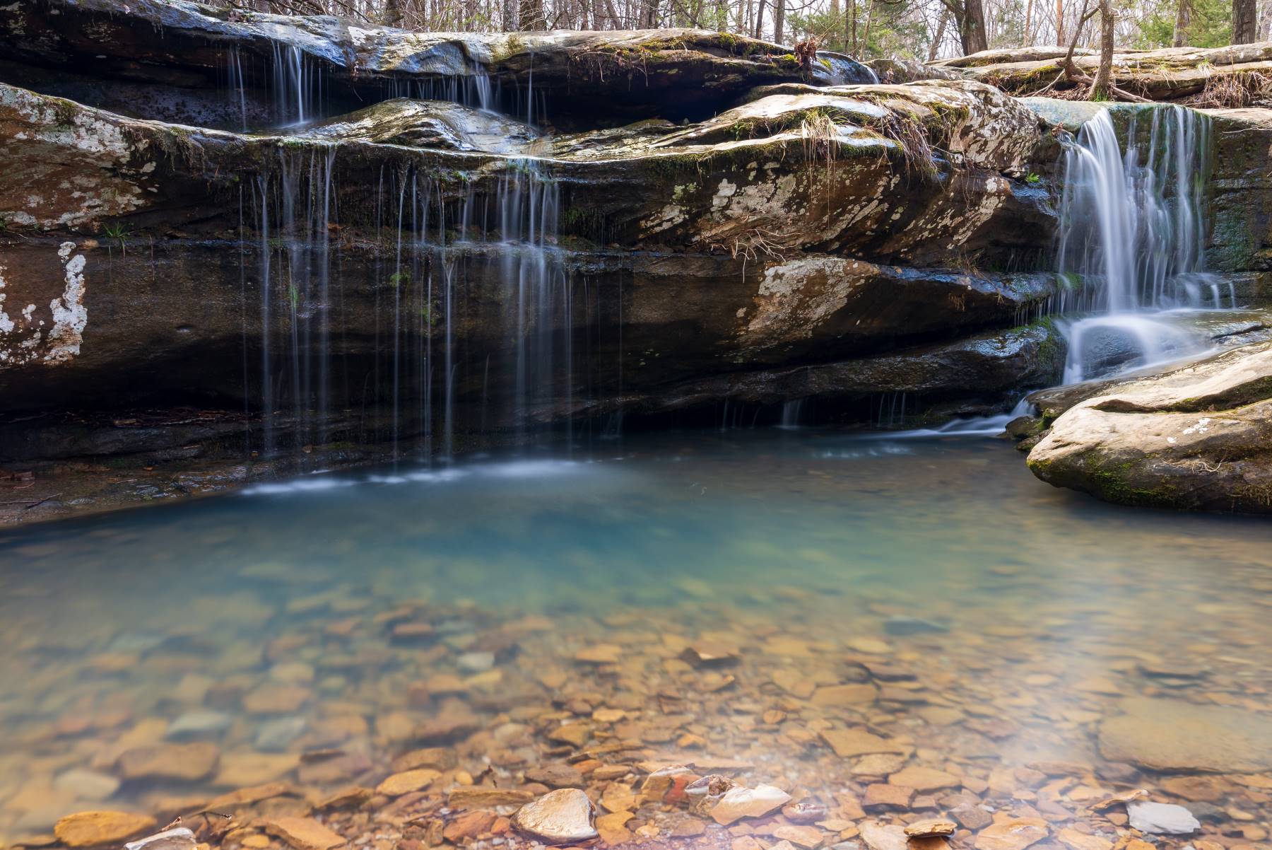 Burden Falls in Shawnee National Forest after a lot of rain in the Midwest