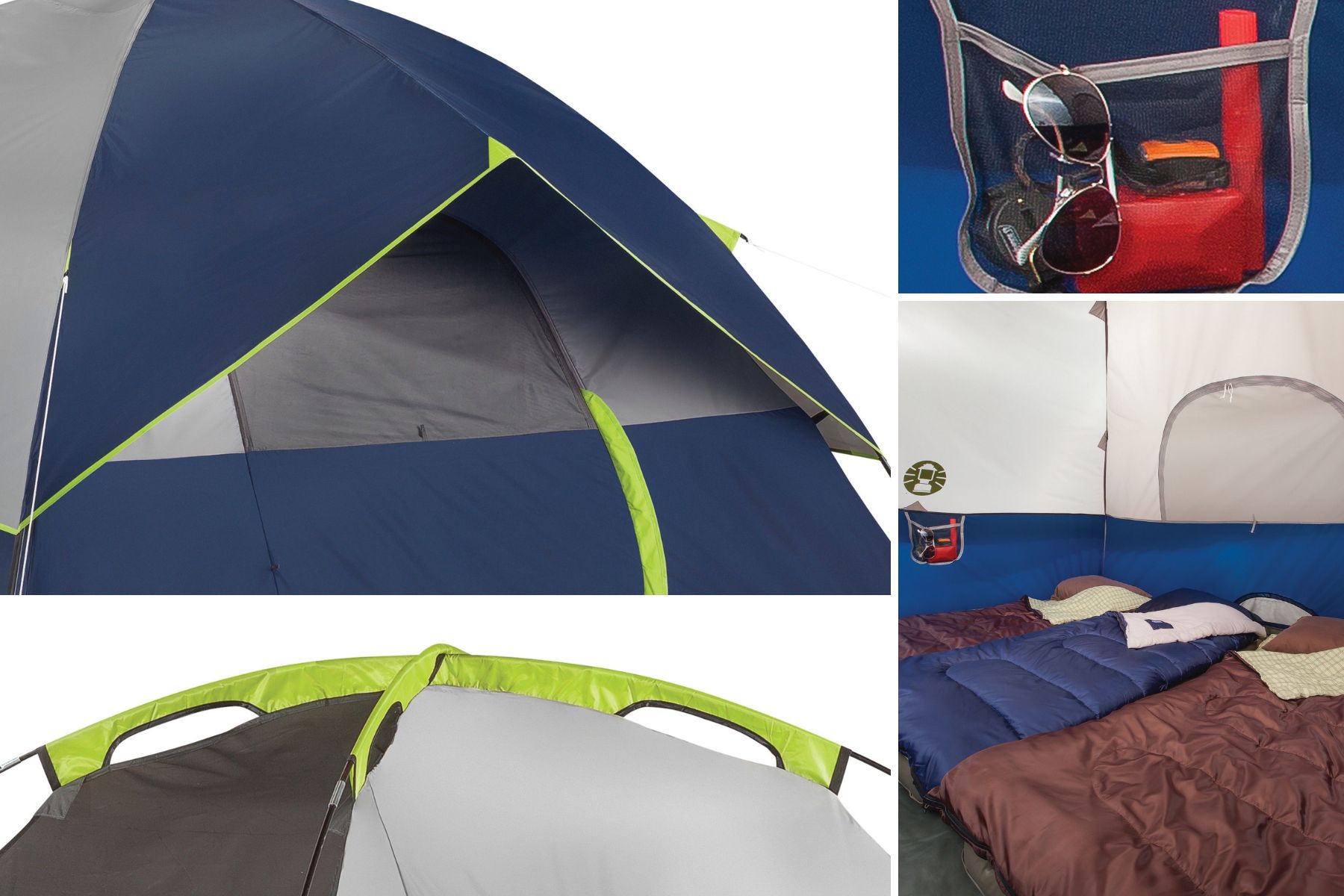 Compilation of photos of the Coleman Sundome 6 person tent - HelloTrail