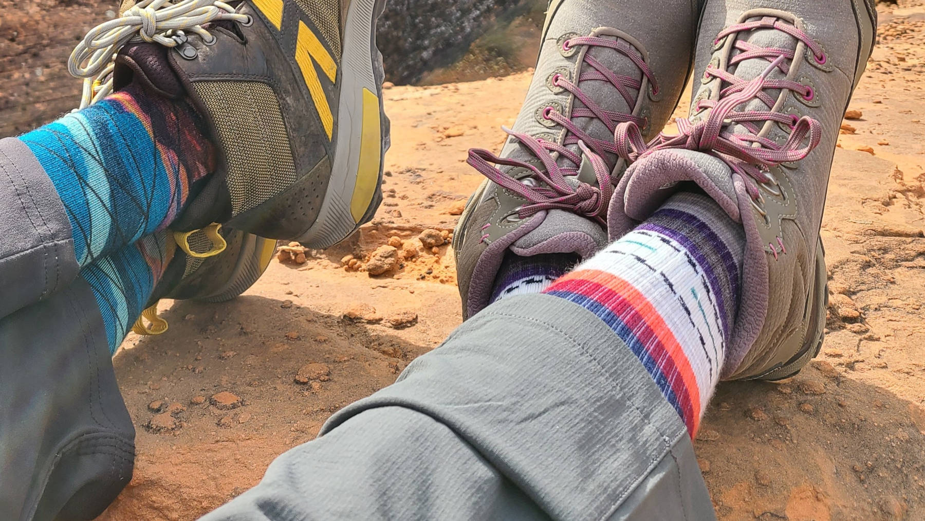 Our colorful hiking socks in Southwest Utah - HelloTrail