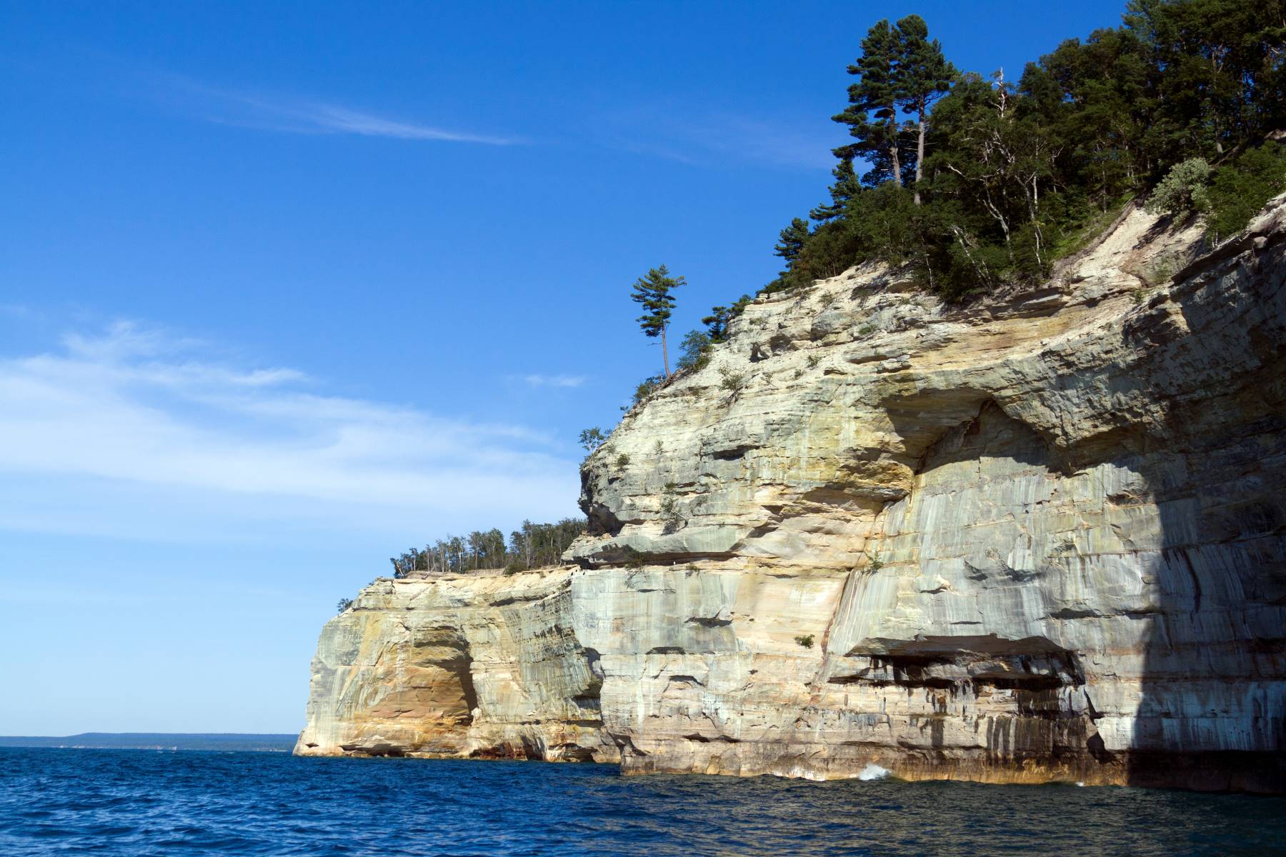 Pictured Rocks in the Upper Peninsula of Michigan have some of best views of their hiking trails