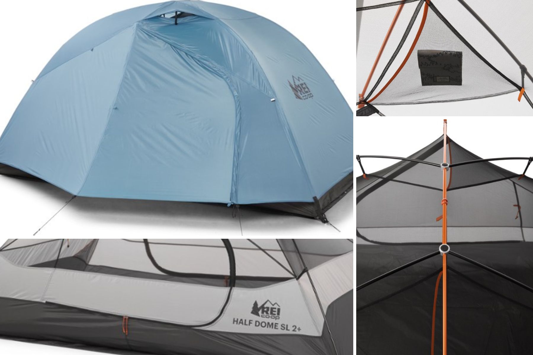 Compilation of photos of the REI Co-op Half Dome SL 2 person tent - Hello Trail